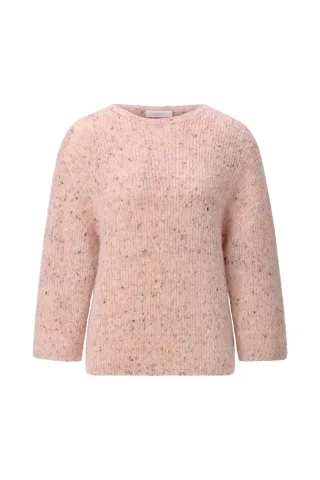 Rich & Royal - Seamless Neps Yarn Crew powder ros� - Gr. - XS