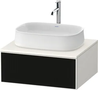 Duravit Zencha Konsolenwaschtischunterbau wandhängend Schwarz Linienstruktur & Weiß n/a & Supermatt  ZE4810063840000