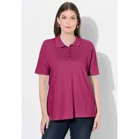 Ulla Popken Poloshirt Poloshirt längere Knopfleiste Polokragen Halbarm