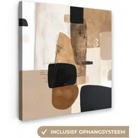 OneMillionCanvasses® Leinwandbild Flugzeuge - Abstrakt - Schwarz - Streifen, Fotodruck (1 St), Wandbild, Deko Schlafzimmer Wohnzimmer Flur 20x20 cm
