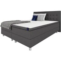 Best for Home Boxspringbett Neo Sawana Boxspringbett – Bonellfederkernmatratze & 7 cm Topper (Komplettset, 4-St., 90x200 120x200 140x200 160x200 180x200 200x200), 7-Zonen-Bonellfederkernmatratze, integrierte Stauraumboxen