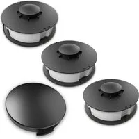 FixedByU Rasentrimmer-Ersatzspule Fadenspule Set 3 Spulen + 1 Spulenabdeckung, (GLR 450 451 452 453 454 455 456 457 458 459 450)