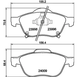 Hella Bremsbel?ge vorne Toyota Avensis T22 8DB355011-041