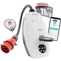 ABSINA Mobile Wallbox 11kW mit App Steuerung & einstellbarer Ladeleistung Elektroauto-Ladegerät (1-tlg)