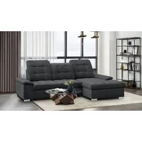 WERK2 Ecksofa Carmen, 264 x 170 cm, mit Bettfunktion & Bettkasten, L-Form, inkl. Kopfteilverstellung, optional Sitztiefenverstellung