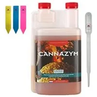Canna Pflanzendünger Canna Cannazym, Produkt inkl. Dosierpipette und Pflanzenschildern, Flüssiger Zusatz zur Substrat- und Wurzelpflege