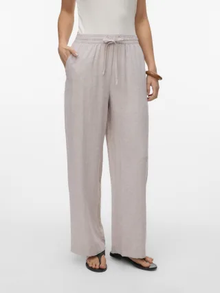 VERO MODA - VMLINN HW PANTS WVN NOOS Moon Rock - Gr. - M
