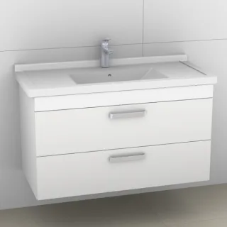 Artiqua 411 Waschtischunterschrank für Starck 3 030410 Weiß Hochglanz, 411-WU2L-D07-7016-68 411-WU2L-D07-7016-68