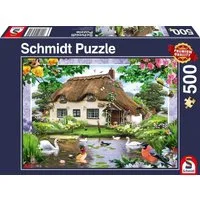 Schmidt Spiele Puzzle Puzzle - Romantisches Landhaus (500 Teile), Puzzleteile