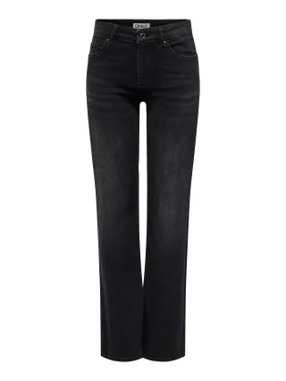 ONLY - ONLBLUSH MID STRAIGHT DNM REA1099 NOOS Washed Black - Gr. - 30