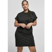 URBAN CLASSICS Sweatkleid Ladies Organic Cotton Cut On Sleeve Tee Dress XS bis 5XL
