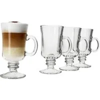 MamboCat Latte-Macchiato-Glas 4x Irish Coffee Gläser mit Henkel 180ml Tee-Glas Kaffee-Gläser, Glas