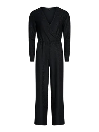 ONLY - ONLRICH L/S GLITTER JUMPSUIT JRS black - Gr. - L