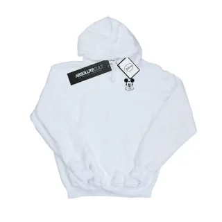 Disney - "Mickey Mouse Dont Speak Breast Print" Kapuzenpullover für Herren (Weiß)