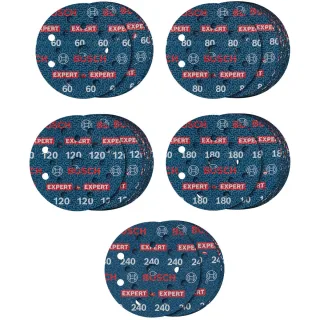 Bosch EXPERT O780 Folienschleifscheiben 125 mm, 55-teiliges Set - 2608902429