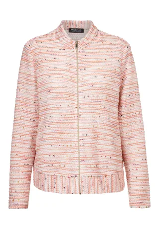 FRANK WALDER - Leichtjacke SALTED TANGERINE mit Strukturmuster tangerine/ecru - Gr. - 42