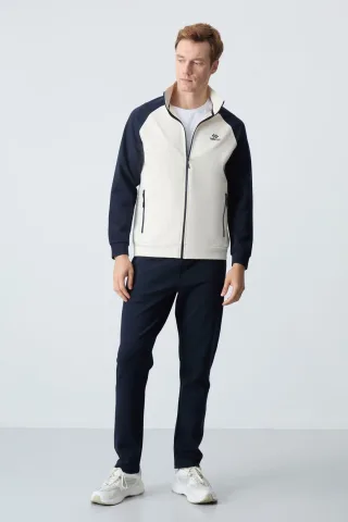 Herren Farbblockiertes Strick-Trainingsset