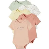 vertbaudet Body Baby Schlupfbodys mit kurzen Ärmeln 5er-Pack