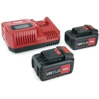Flex Starter Set Power Set 55 R Akku Starter-Set (18 V), mit LCD Display für Batteriediagnostik