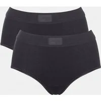 sloggi Maxislip Double Comfort T (2er Pack) extra weich, hoher Sitz, niedriger Beinausschnitt