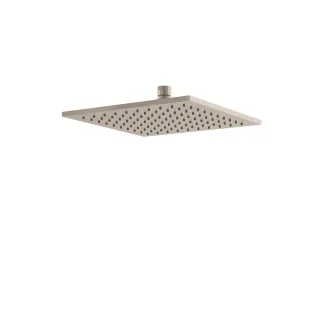 KLUDI A-QA Tellerkopfbrause eckig 250 mm flache Ausführung Stainless Brushed Nickel 64425N5-00