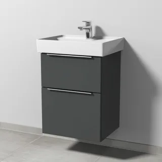 Sanipa 3way Waschtischunterbau zu Villeroy & Boch Collaro Waschtisch mit 2 Auszügen, Anthrazit-Matt UM83222