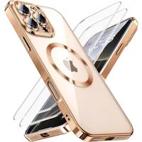 MSM Handyhülle Hülle + 2X Schutzglas für iPhone 16 Pro Max MagSafe Panzerfolie Titan