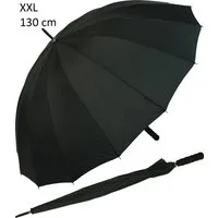 iX-brella Stockregenschirm XXL 130 cm Durchmesser Golf-Partnerschirm, 16-teiliges Dach, mit leichtem Fiberglasgestell