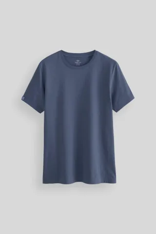 Herren Baumwoll-Elasthan Rundhals T-Shirt