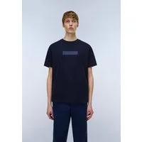 Napapijri T-Shirt BOX LOGO Kurzarmdesign, mit Rundhalsausschnitt, aus Baumwolle