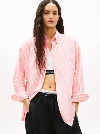 Tommy Jeans (PVH Group) - TJW OVS POPLIN SHIRT Tropical Blush - Gr. - S