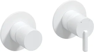 Neuesbad Serie 600 Wannenarmatur Unterputz, mit Umstellung, Oberfläche: weiss matt NB1BQS_A46P1