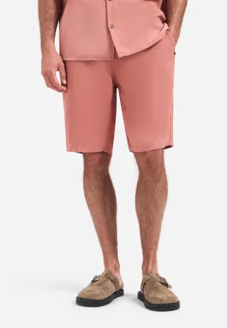 No Excess - Short Chino With Linen, Garment Dyed coral - Gr. - XXL
