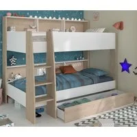 Parisot Etagenbett Cover (Hochbett inklusive Bettschubkasten, 2 Liegeflächen je 90 x 200 cm), kein Lattenrost erforderlich