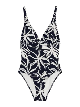 Marc O'Polo Damen Badeanzug Abstract FloralSchwimmanzug, Einteiler, Bademode