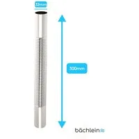 Bächlein Siphon flexibles Wandrohr 32x300mm Chrom, flexibel