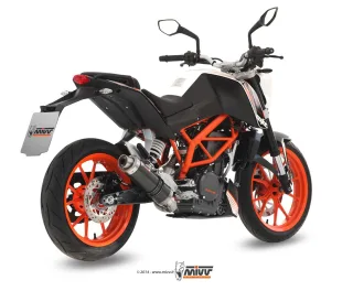 Sport Auspuff Komplettanlage inkl. Krümmer MIVV GP Carbon KTM Duke 390 Bj. 2013-2016 mit ABE