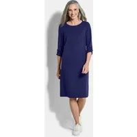 GOLDNER Etuikleid Kurzgröße: Jerseykleid mit Krepp-Qualität Midikleid mit Rundhals, Knopfverschluss, 3/4-Arm und Knielänge