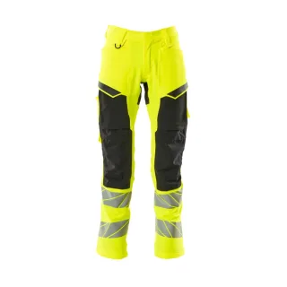 MASCOT Herren Hose mit Knietaschen ACCELERATE SAFE Hi-vis Gelb / Schwarz 64 - 19479-711-1709-82C64