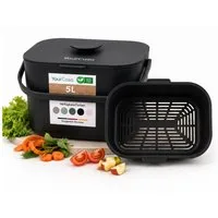 YourCasa Biomülleimer Küche 5L - Komposteimer Küche mit Sieb Spülmaschinenfest, Fassungsvermögen 5L, Spülmaschinenfest