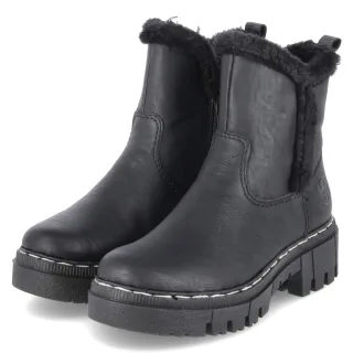 Rieker Stiefeletten  Schwarz - Gr. 36 -  Textil