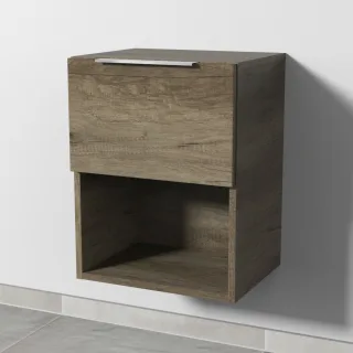 Sanipa 4balance Anbauschrank mit 1 Auszug und 1 offenem Fach, Eiche-Nebraska, DG11037 DG11037