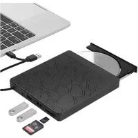 Senmudi External DVD Drive,Externes CD DVD Laufwerk DVD-Brenner (DVD+R 8X,DVD-R 8X,DVD+RW 8X,DVD-RW 6X,DVD+R9 6x (Dual-Layer, 8,5 GB), BD DVD-R9 6X (Dual-Layer,8,5 GB),DVD-RAM 5x,CD-R 24X, CD-RW 24Xx/DVD Portable RW Brenner für Laptop, PC, Desktop, W