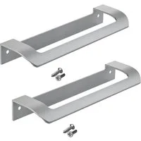 SO-TECH® Möbelgriff LYS Bohrlochabstand (BA) 160 mm Schrankgriff Schubladengriff (Spar-Set, 2-St), Griff passend für Schiebe- oder Falttüren, Chrom matt