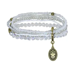 konplott - Perlen-Wickelarmband grau