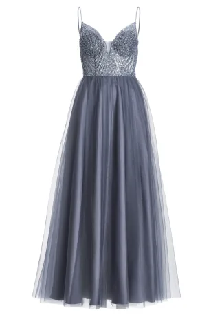 hey kyla - Ausgestelltes Tüllkleid mit tonaler Stickerei purple starlight - Gr. - 34