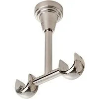 MDEKOR Gardinenstangenhalter für Gardinenstange 19 mm, Deckenträger 2-läufig Edelstahloptik R-TYP