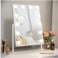 Dripex Schminkspiegel Hollywood Spiegel mit 12/14/15 LED, 3 Lichtfarben Dimmfunktion