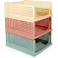 Zedelmaier Organizer Schrank-Organizer Kleiderschrank Schublade faltbare Aufbewahrungsbox (Set, 3 St., Set of 3), Klappbar und Stapelbar Aufbewahrungsbox