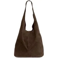 Caspar Schultertasche große Damen Wildleder Tasche Hobo Bag - CLASSIC LINE - Modell No.767, angenehm leicht, ohne Innenfutter, mit Sicherheitsfach, 100% Echtleder